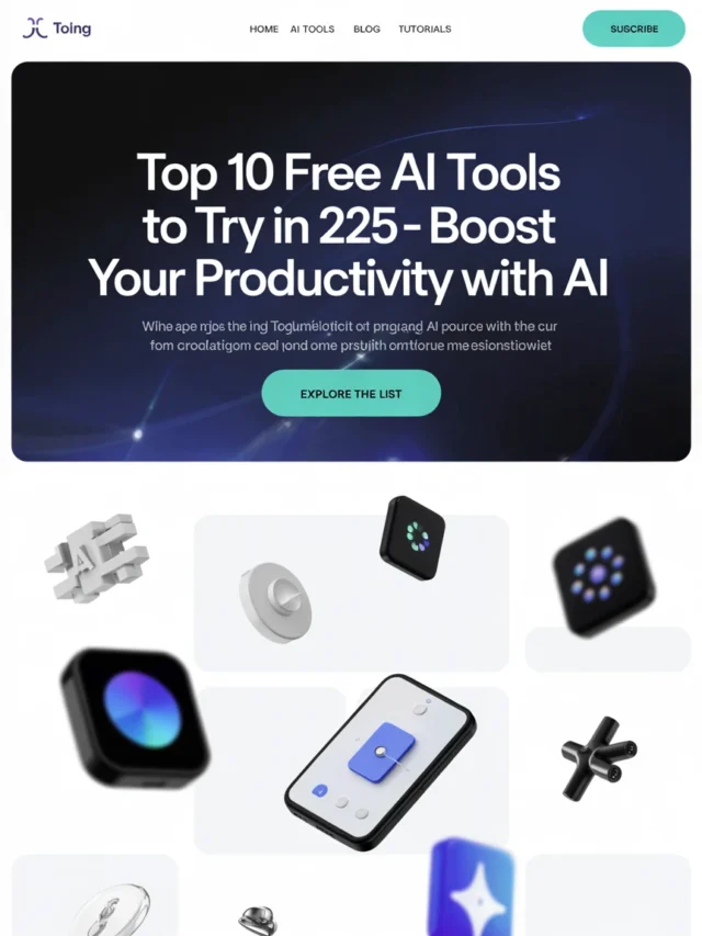 Top 10 Free AI Tools to Try in 2025 – Boost Your Productivity with AI