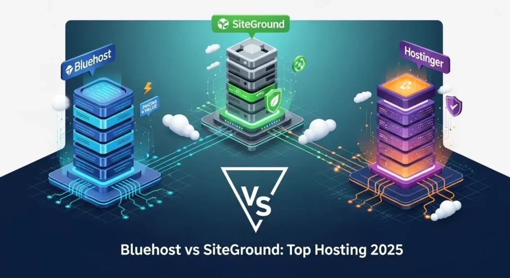 Bluehost vs SiteGround vs Hostinger: Top Hosting 2025